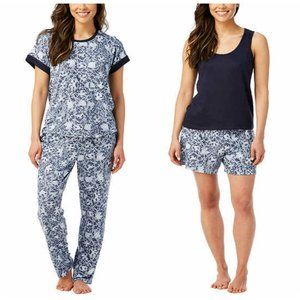 Lucky Brand Women's 4 Piece Pajama Set Color Light Blue